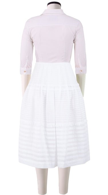 Zelda Skirt #5 Long Length Cotton Musola_Solid_White