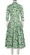 Audrey Dress #2 Shirt Collar 3/4 Sleeve Midi Length Cotton Stretch (Springfield Flower)