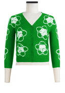 Charlotte Cardigan V Neck 3/4 Sleeve_70% Silk 30% Cashmere (Starlet Shibori)