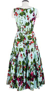 Amanda Dress Boat Neck Sleeveless Midi Plus Length Cotton Stretch (Summer Vegetables)