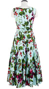 Amanda Dress Boat Neck Sleeveless Midi Plus Length Cotton Stretch (Summer Vegetables)