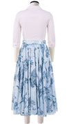 Aster Skirt #1 with Belt Midi Length Cotton Musola (Tiger Toile Ground)
