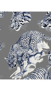 Laurent Dress Shirt Collar 3/4 Sleeve Long Length Cotton Stretch (Tiger Toile Ground)