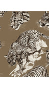Zeller Dress Shirt Collar 3/4 Sleeve Midi Length Cotton Musola (Tiger Toile Multi)