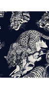 Zeller Dress Shirt Collar 3/4 Sleeve Midi Length Cotton Musola (Tiger Toile Multi)