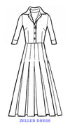 Zeller Dress Shirt Collar 3/4 Sleeve Long Length Cotton Musola (Ibiza Faro Tile)